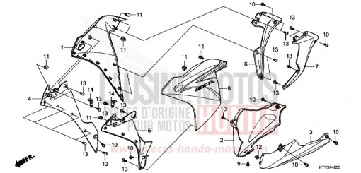 UNDER COWL CBR125RSC de 2012